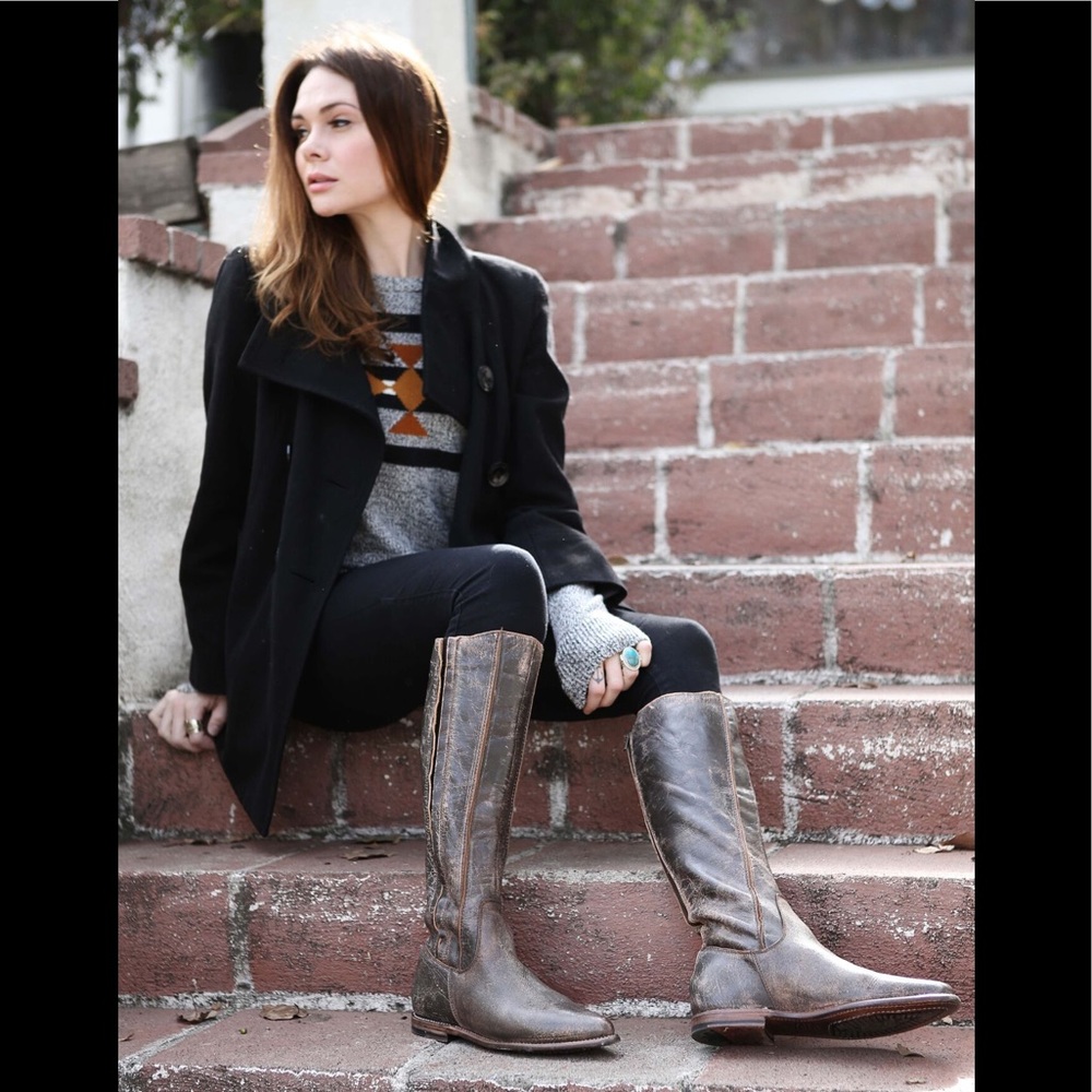 HP!! NEW Bed Stu Hustles Boots in Black Lux